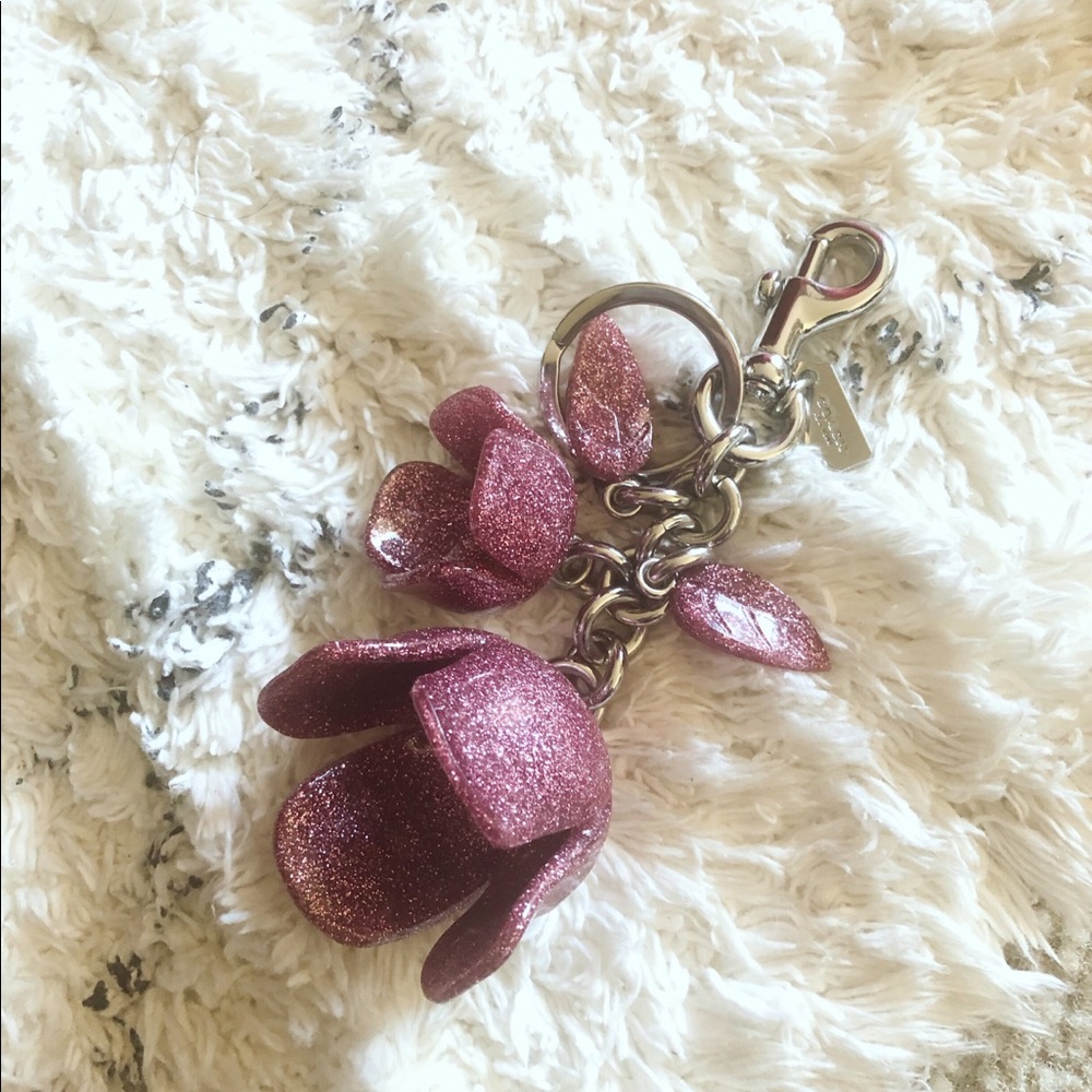 Coach Flower bag charm/key chain